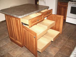 Stained Hickory Kitchen Picture